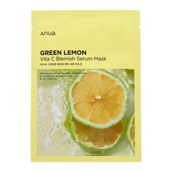 Anua Green Lemon Vita C Blemish Serum Mask осветляющая тканевая маска с зелёным лимоном