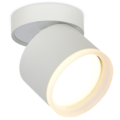 Светильник накладной,  поворотный,  GX53,  D84xH85мм,  IP20,  белый,  без лампы