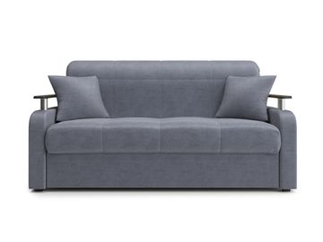 Диван Денвер 1,4 - Velutto 32 серый/  коричневая накладка