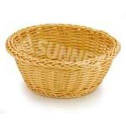 Корзина для хлеба d18,5 см h7,5 см плетеная ротанг бежевая SUNNEX