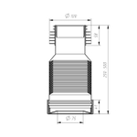 Слив для унитаза гофр  250/500 GS500-АК GS500-АК САНДЕСАНТ