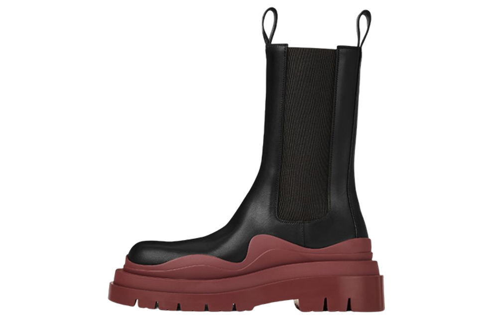 Bottega Veneta Bottega Venetta Tire Boot Black Maroon