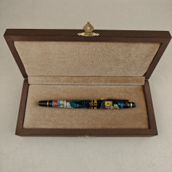 Коллекционная ручка роллер Waterman Expert "Москва" с ручной росписью в футляре