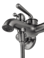 Смеситель для ванны с душем WONZON & WOGHAND STEAM, Темный графит (WW-88639008-BGM)