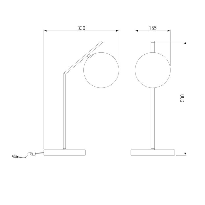 Настольная лампа Eurosvet Shape 01213/1 хром
