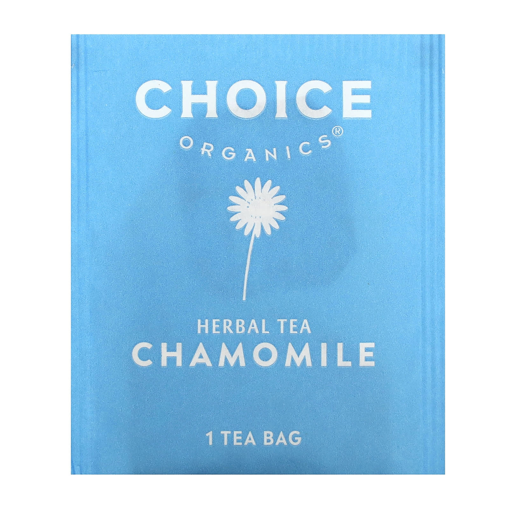 Choice Organics, травяной чай, ромашка, без кофеина, 16 чайных пакетиков, 14 г (0,50 унции)