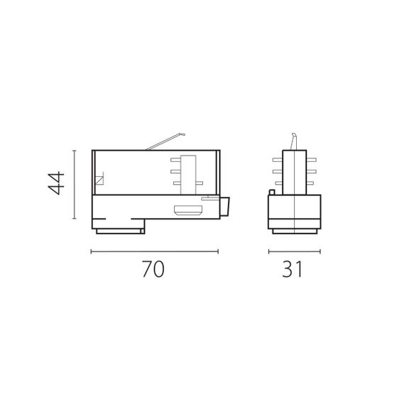 Адаптер для светильника к треку 5030xx-R/5040xx-(F)/(R) Quattro Lightstar 594006-403
