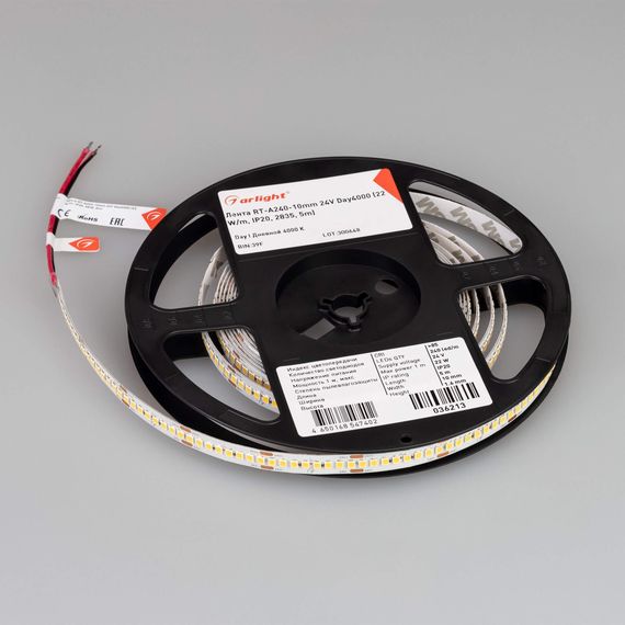 Светодиодная лента Alright 22W/m 240LED/m 2835SMD дневной белый 5M 036213