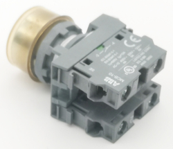 2шт Кнопка красная светосигнальная ABB MP1-10R с фиксацией и колодкой (1SFC151004V0001)