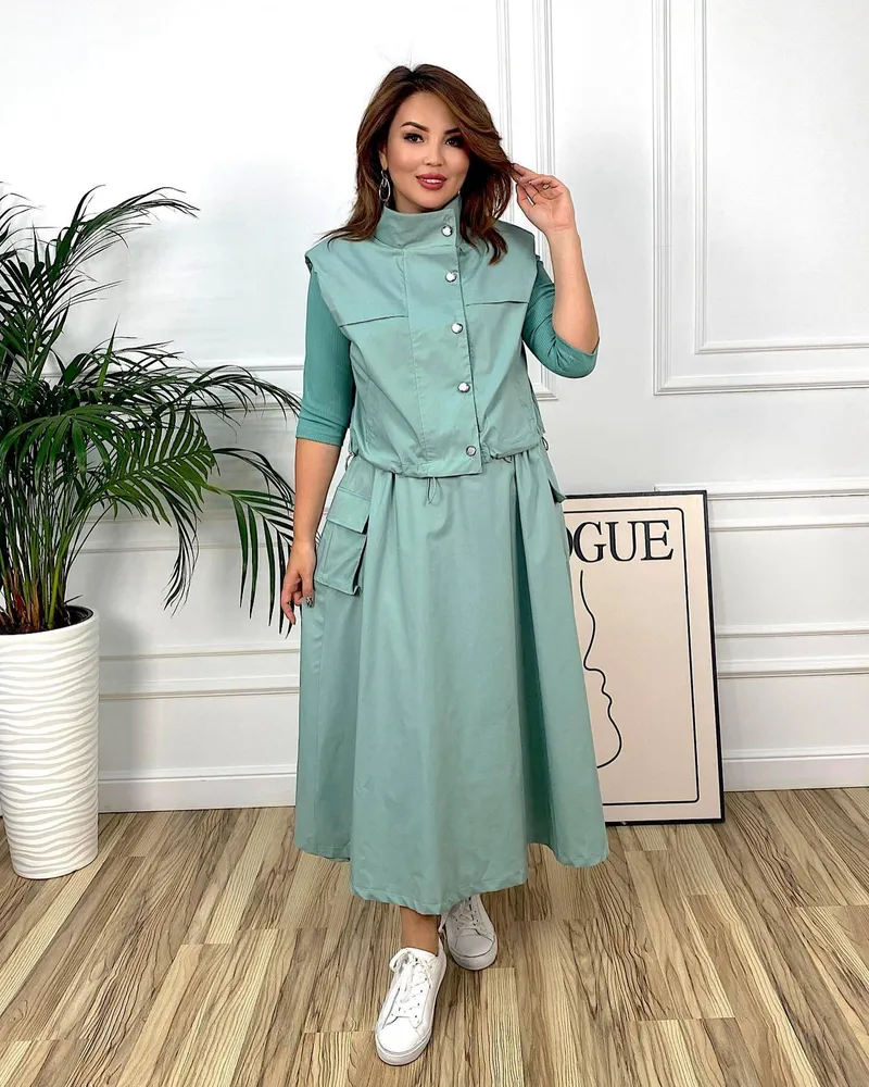 Комплект (жилет+платье) 976VL-2 Fabrika