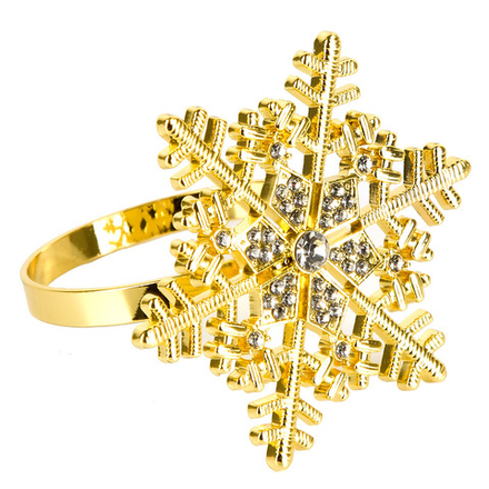 Кольцо для салфеток "Снежинка" 5,5х4,5х4,5см (min12) (упаковочный пакет)