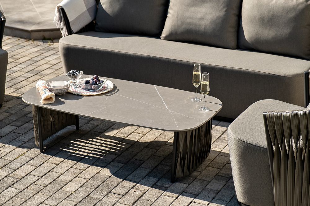 "Флоренция" лаунж-зона из искусственного ротанга, цвет графит