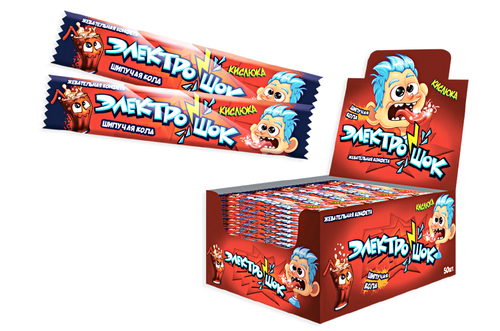 Жев. конф. кислая "Электрошок кола" 12*50шт 20г