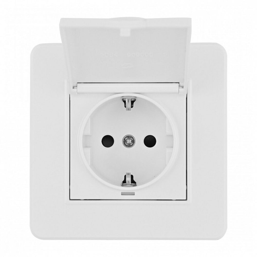 Розетка с заземлением и шторкой, с крышкой Arte Milano SET16-1 SET16-1-41-1 white