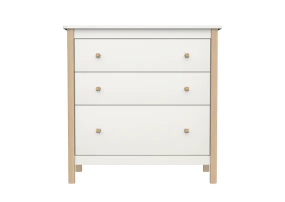 Комод Ellipse Classic 3 ящика Молочный