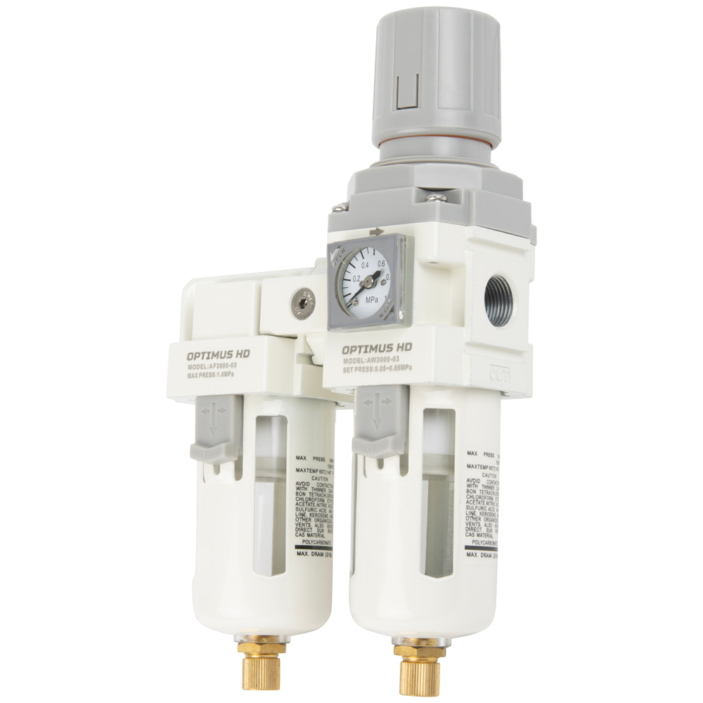 AFW3000-03 Блок подготовки воздуха 3/8" с влагоотделителем, регулятором и манометром