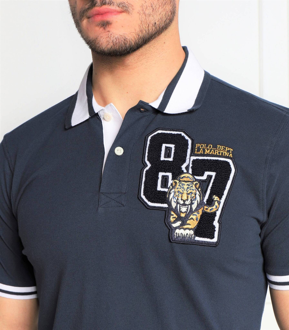 поло La Martina - темно-синий(VMP305 PK097)