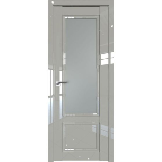 Межкомнатная дверь глянцевая Profil Doors 129L галька люкс остеклённая