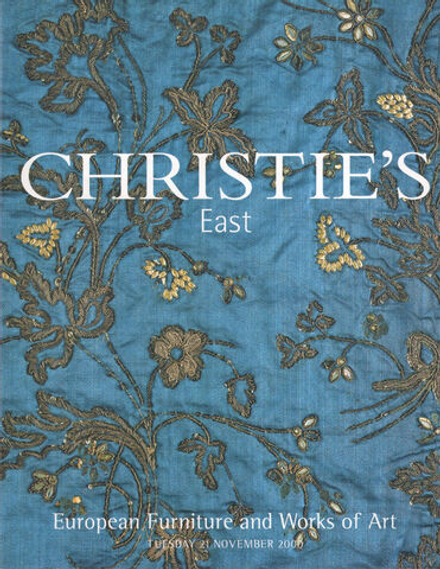 Каталог аукциона Christie's, Нью-Йорк, Европейская мебель и предметы искусства от 21 ноября 2000 года