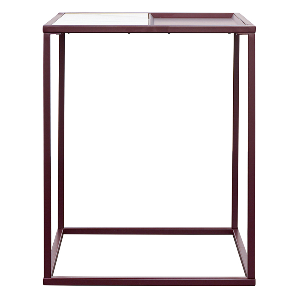 Столик кофейный Bergenson Bjorn Mayen, 45х45 см, белый/сливовый