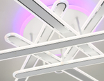 FA8907 WH/CH белый/хром 135W 3000K-6400K+RGB 800*770*160 (ПДУ РАДИО 2.4G)