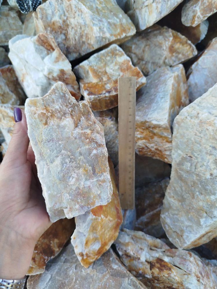 Булыжник Кварцит медовый /тонна