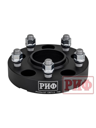 Проставки колёсные РИФ для Jeep Wrangler JL 2019+ 5x127, ЦО 71,5 мм, толщина 30 мм, 14x1,5 мм (2 шт.)