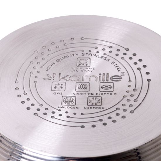 Набор кастрюль 6 предметов Kamille KM 4706S из нержавеющей стали (1,8 л; 2,3 л; 3,3 л. 7-слойное дно)