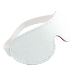 Двусторонняя бело-красная кожаная маска на резинке БДСМ Арсенал 58009