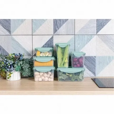 Контейнер для продуктов 0,9л прямоугольный «SMART LOCK» зеленый