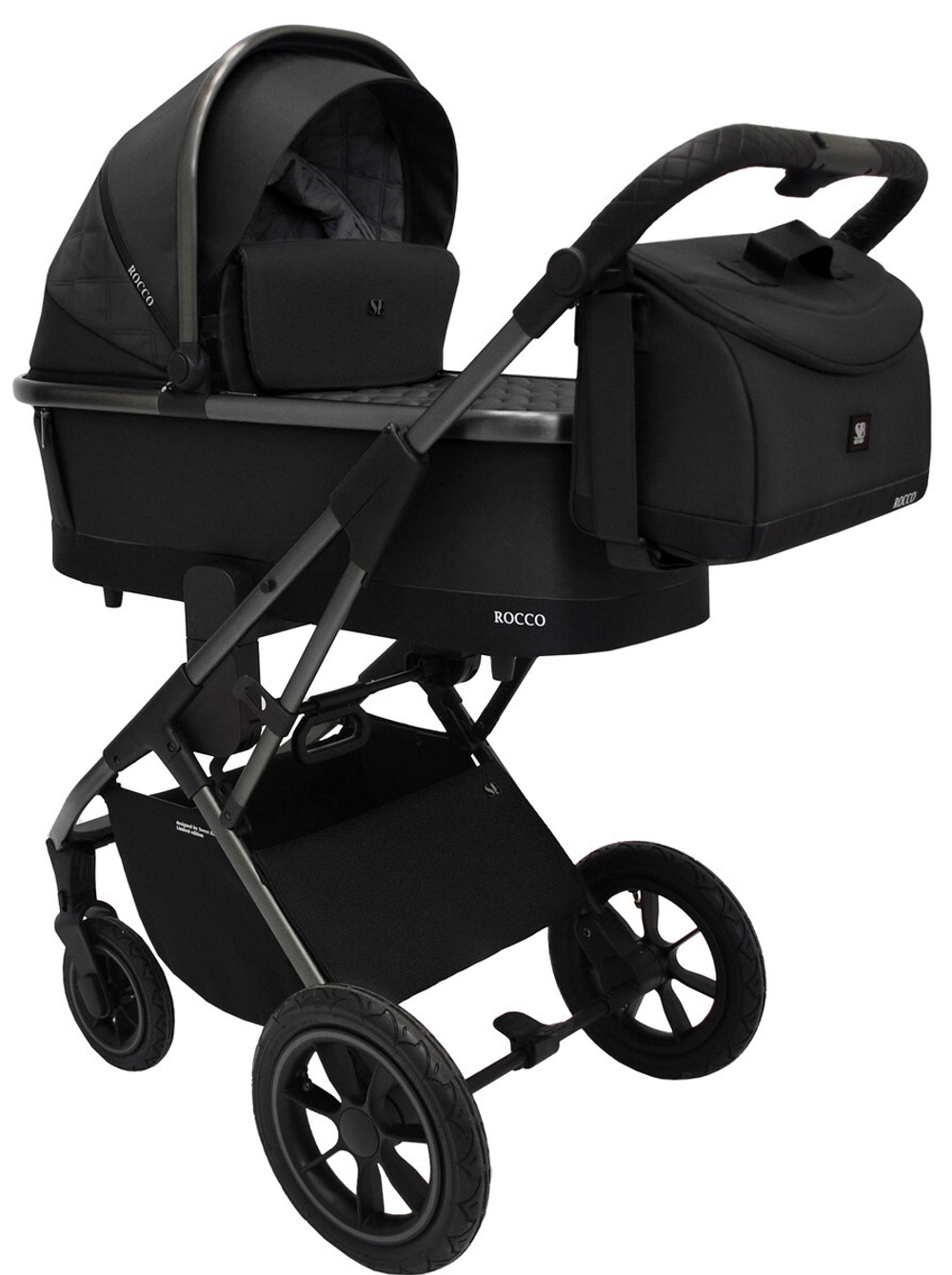 Детская коляска Sweet Baby Rocco Air 2 в 1 2024 Black 427055