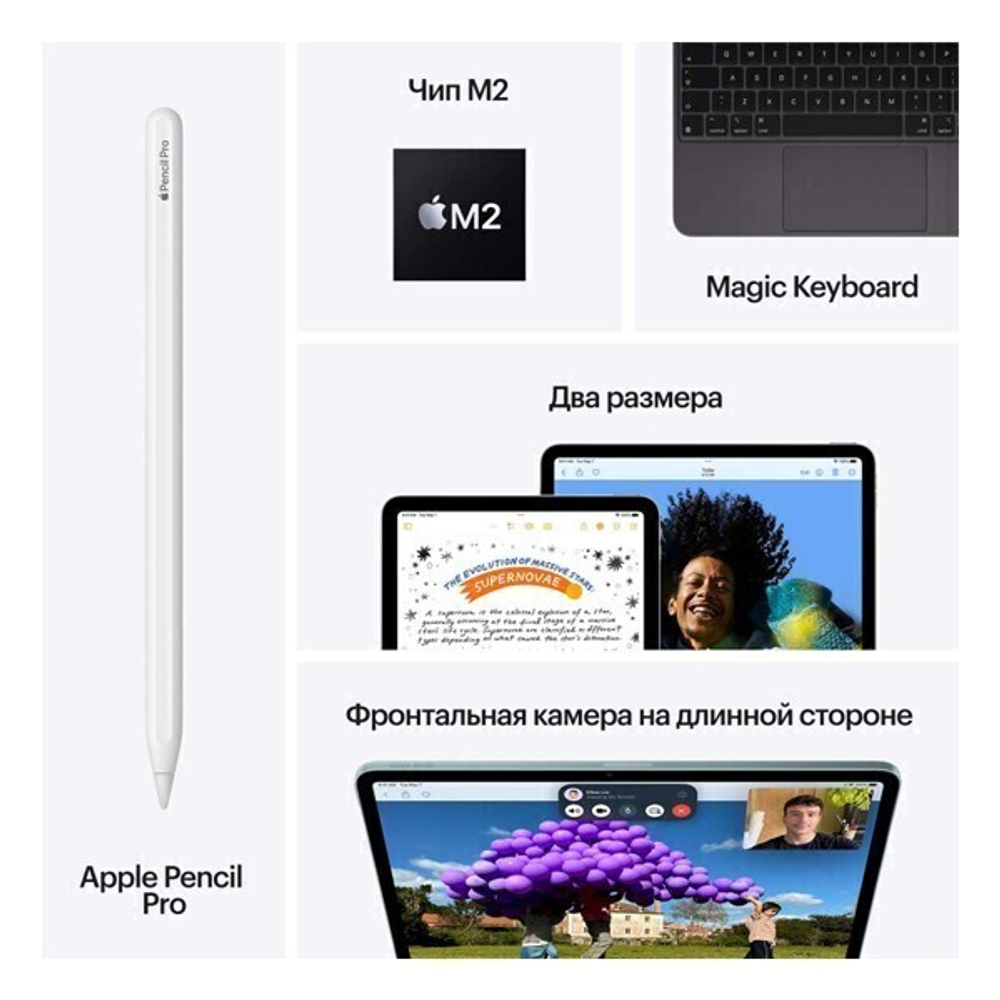 Планшет Apple iPad Air 11 M3 (2025) Wi-Fi 256ГБ серый космос