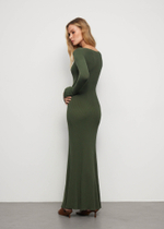 Платье PETRA с длинным рукавом, хаки