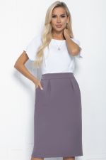 Платье Юстина (бело-серое) П11312 LT Collection