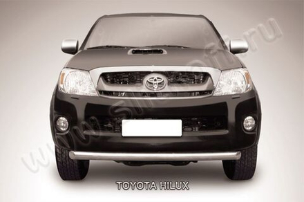 Защита переднего бампера (нержавейка) Toyota Hilux (2011-2015) d57 радиусная