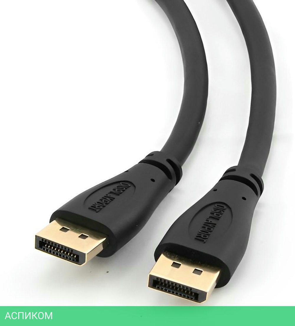 Кабель Cablexpert DisplayPort CC-DP-6, v1.1, 1.8м, 20M/20M, черный, экран, пакет