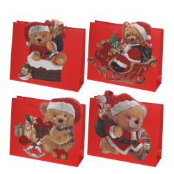 GAEM Пакет подарочный M (бумага 210г/м2, блок 12шт), L32 W12 H26 см, 4в.