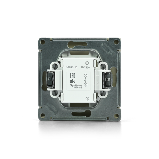 Выключатель кнопочный 1-кл. ArtGallery 10А механизм алюм. SE GAL000315