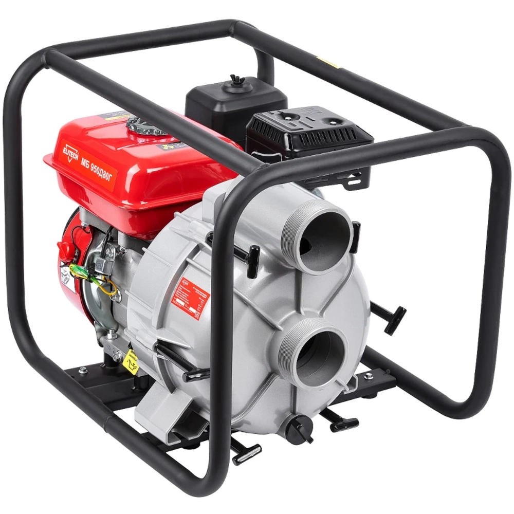 ELITECH МБ 950 Д 80 Г мотопомпа бензиновая 7 л.с, 350 л/мин, диаметр 80 мм, 205520