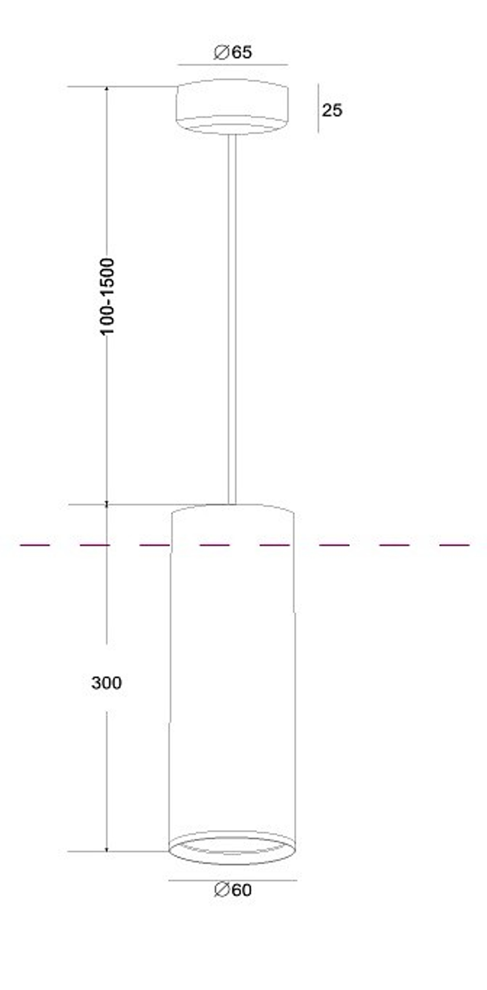 Подвесной светильник Maytoni Technical Focus Design P038PL-01B