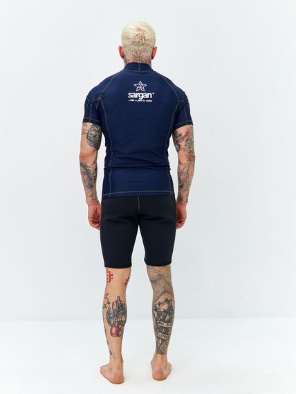 Футболка рашгард лонгслив Sargan Агидель UPF 50+ мужская темно-синяя