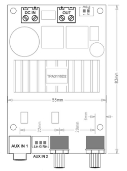 Усилитель TPA3116/12-24V/100W
