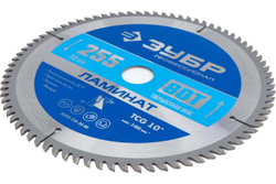 Диск пильный по ламинату ЗУБР Профессионал Ламинат 255х30 мм, 80Т 36930-255-30-80