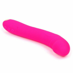 Ярко-розовый вибратор для стимуляции точки G - 22 см. (Цвет: ярко-розовый)