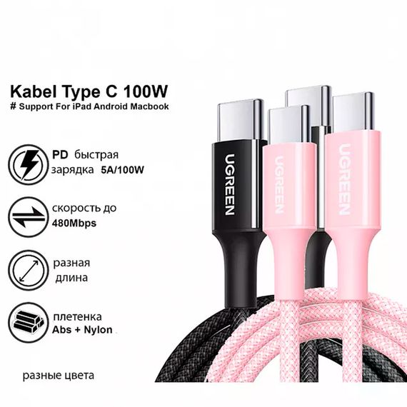 UGREEN L502 USB-C Blue 2m