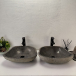 Раковина из речного камня ПАРА! RS-63826 48*38*15 2шт 0126