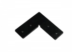 L-образный соединитель для магнитного шинопровода, 98*98*33мм черного цвета
