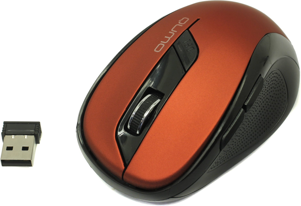 QUMO Wireless Optical Mouse &lt;Office Line Red M62&gt; (RTL)  USB 6btn+Roll,  беспроводная