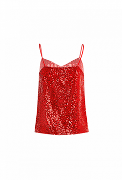 Топ на тонких бретелях красный 15-02-24 SS