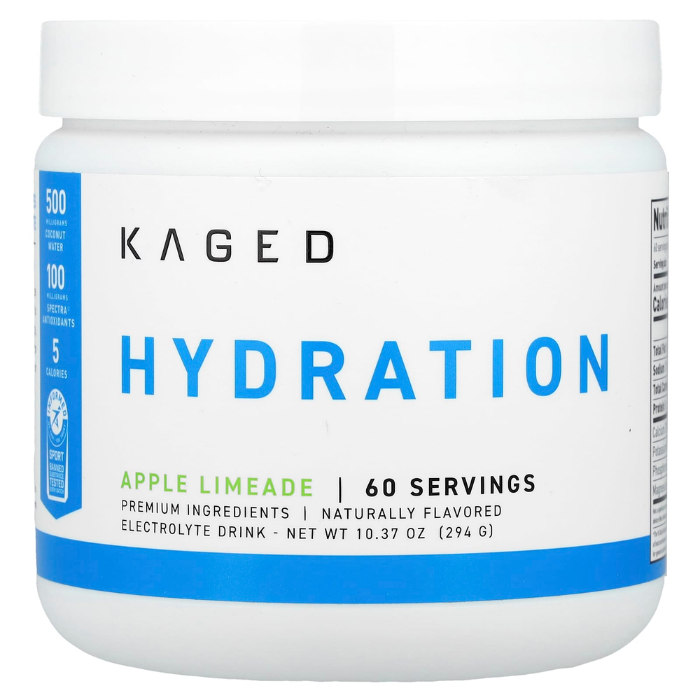 Kaged, Hydration, электролитный напиток, яблочный лаймад, 294 г (10,37 унции)